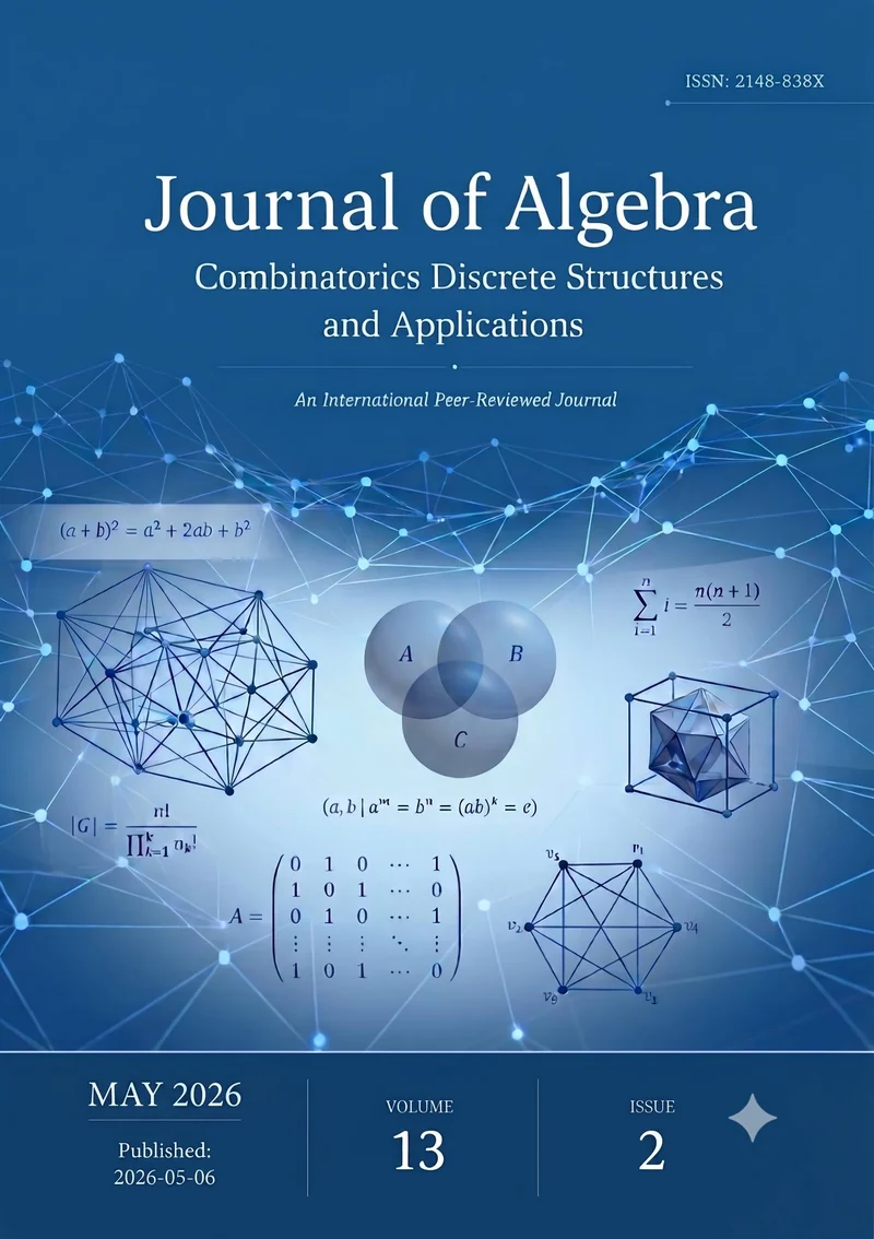 Cover of the Journal of Algebra Combinatorics Discrete Structures and Applications